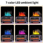 New Design Ultrasonic Flame Humidifier 200ml Simulated Fireplace 3D Fire Aroma Diffuser Colorful Light Essential Oil Diffuser For Bedroom